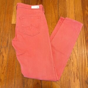 AG Adriano Goldschmied Sz 29 The Legging Ankle Super Skinny Jeans Flamingo Pink